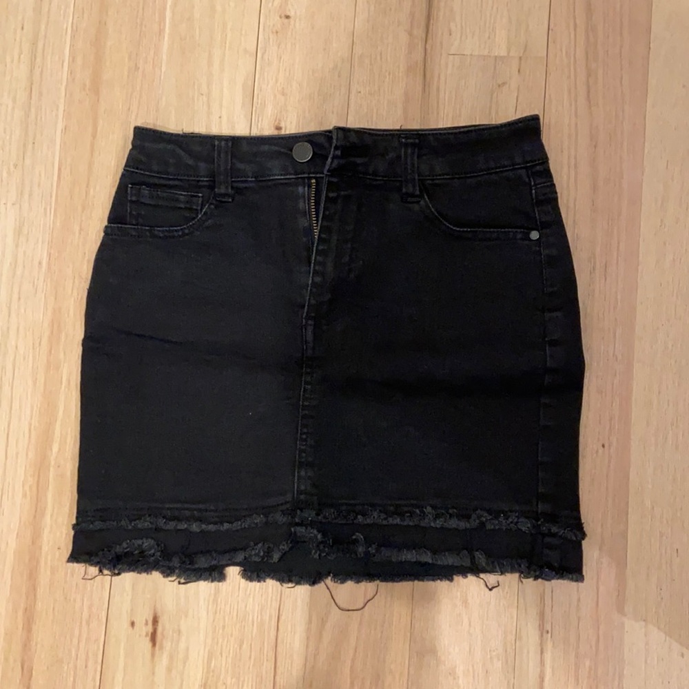 Black Jean skirt
